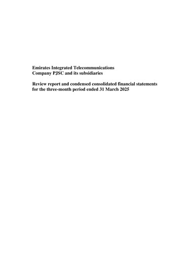 Thumbnail Emirates Integrated Telecommunications Company Quarterly Report 2025-q1