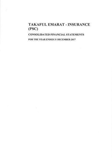 Miniature Takaful Emarat - Insurance Bilan financier 2017