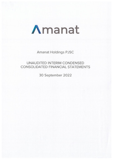 Thumbnail Amanat Holdings Financial Statement 2022-9m