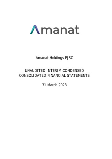Thumbnail Amanat Holdings Financial Statement 2023-q1