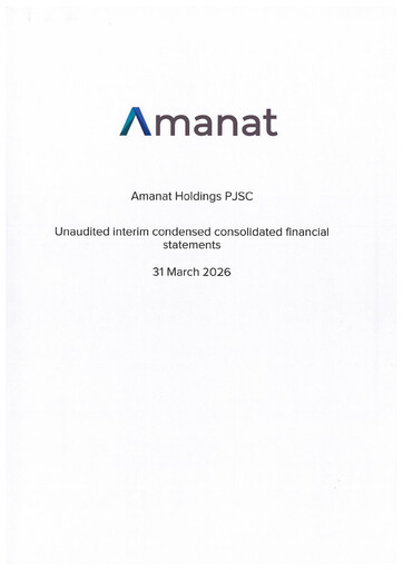Thumbnail Amanat Holdings Financial Statement 2026-q1
