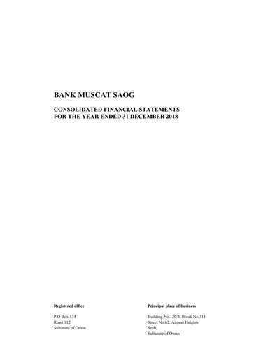 Thumbnail Bank Muscat Financial Statement 2018
