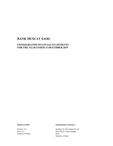 Thumbnail Bank Muscat Financial Statement 2019