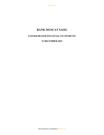 Thumbnail Bank Muscat Financial Statement 2023