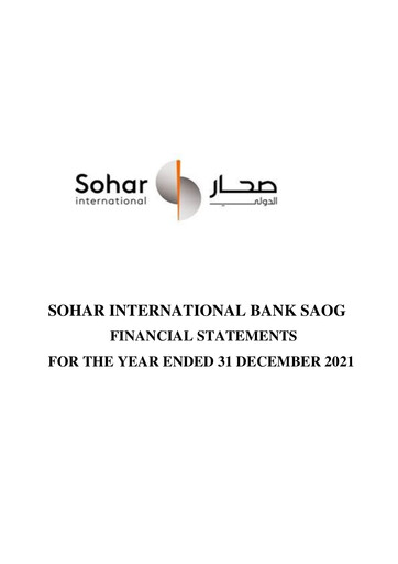 Thumbnail Sohar International Bank Financial Statement 2021