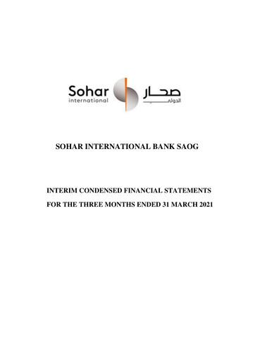 Thumbnail Sohar International Bank Quarterly Report 2021-q1