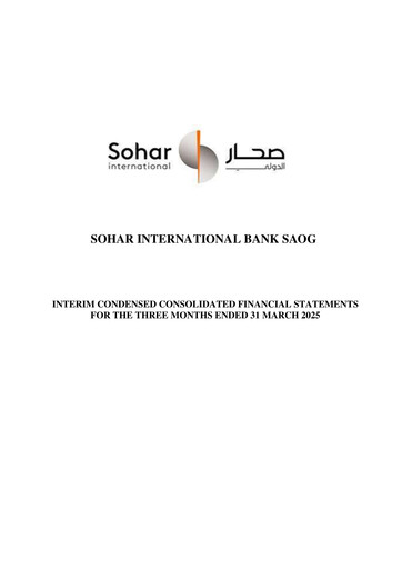 Thumbnail Sohar International Bank Quarterly Report 2025-q1