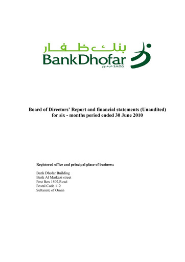 Thumbnail Bank Dhofar Financial Statement 2010-h1