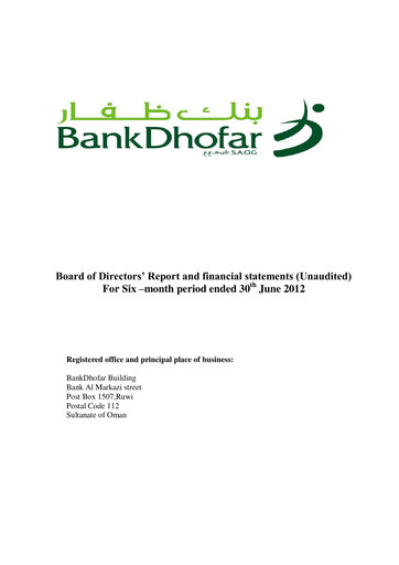 Thumbnail Bank Dhofar Financial Statement 2012-h1