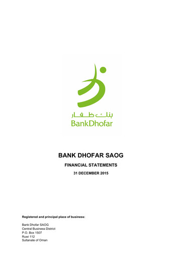 Thumbnail Bank Dhofar Financial Statement 2015