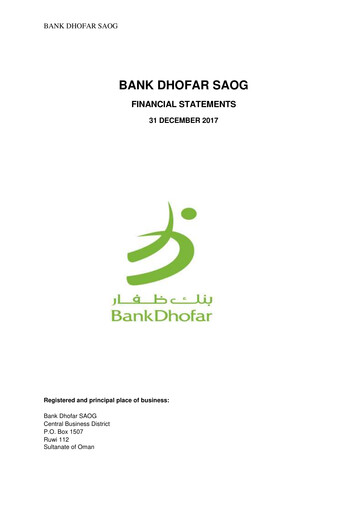 Thumbnail Bank Dhofar Financial Statement 2017