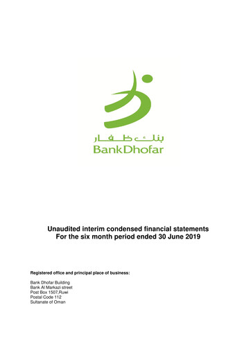 Thumbnail Bank Dhofar Financial Statement 2019-h1