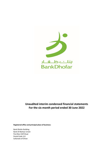 Thumbnail Bank Dhofar Financial Statement 2022-h1