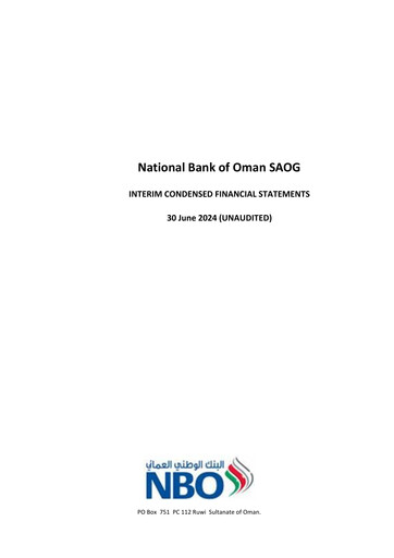 Thumbnail National Bank of Oman Financial Statement 2024-h1