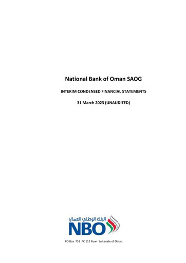 Thumbnail National Bank of Oman Quarterly Report 2023-q1