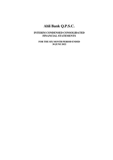 Thumbnail Ahlibank Financial Statement 2022-h1