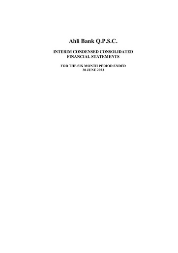 Thumbnail Ahlibank Financial Statement 2023-h1