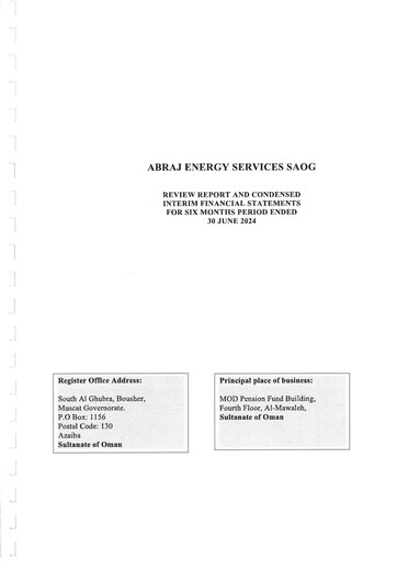 Thumbnail Abraj Energy Services Half-year Report 2024-h1