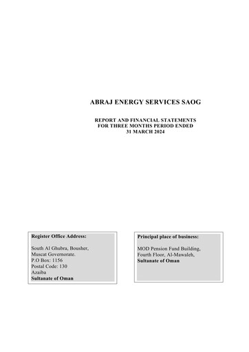 Thumbnail Abraj Energy Services Quarterly Report 2024-q1