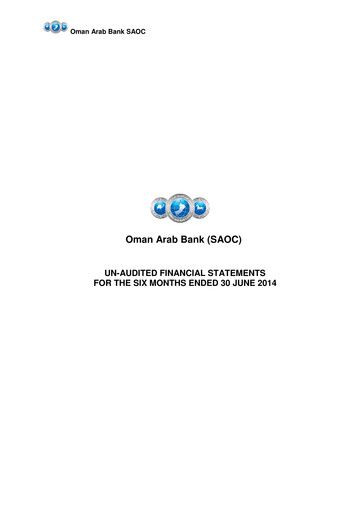 Thumbnail Oman Arab Bank Financial Statement 2014-h1