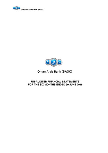 Thumbnail Oman Arab Bank Financial Statement 2016-h1