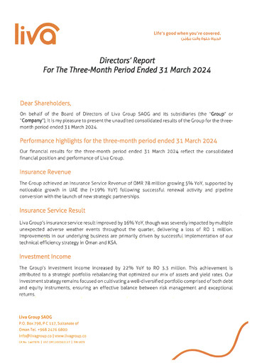 Thumbnail Liva Group Quarterly Report 2024-q1