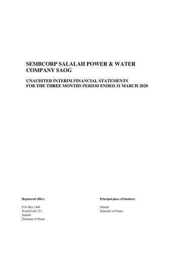 Thumbnail Sembcorp Salalah Power & Water Company Financial Statement 2020-q1