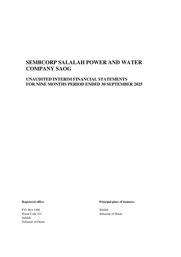Thumbnail Sembcorp Salalah Power & Water Company Financial Statement 2025-9m
