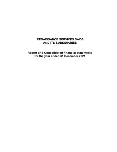 Thumbnail Renaissance Services Financial Statement 2021