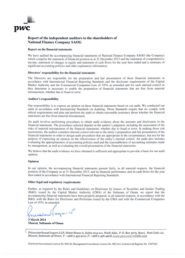 Thumbnail National Finance Financial Statement 2013