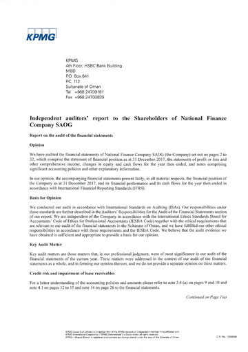 Thumbnail National Finance Financial Statement 2017