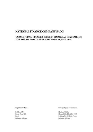 Thumbnail National Finance Financial Statement 2022-h1