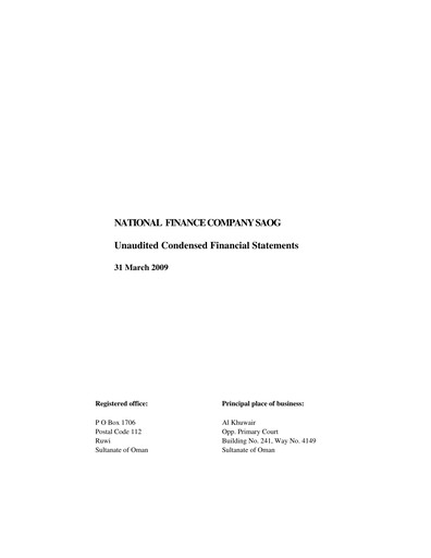 Thumbnail National Finance Quarterly Report 2009-q1