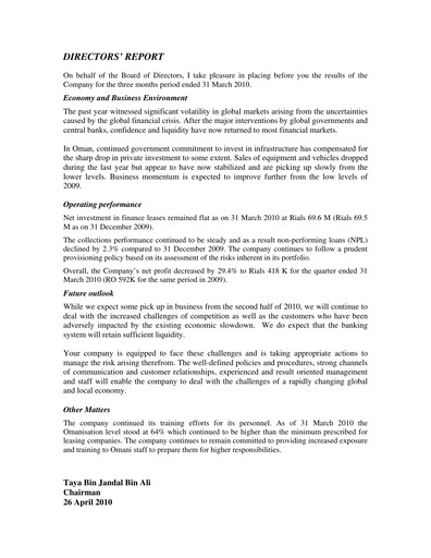 Thumbnail National Finance Quarterly Report 2010-q1