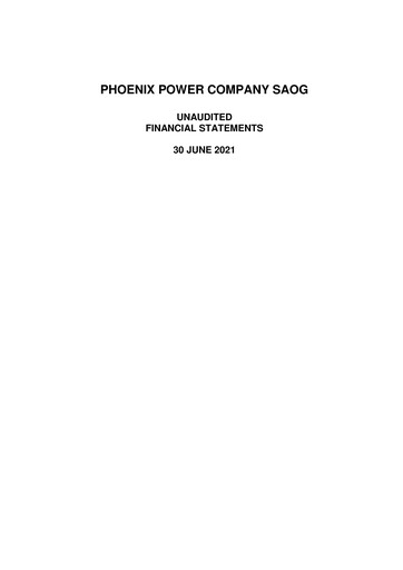 Vorschaubild Phoenix Power Company Finanzmitteilung 2021-h1