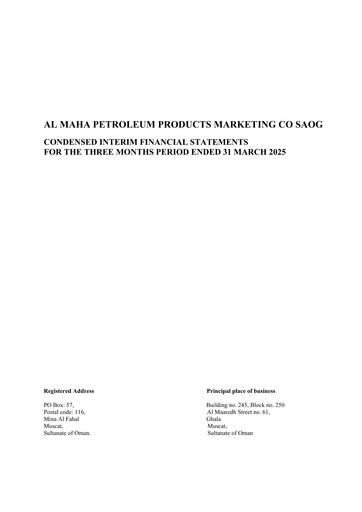 Miniature Al-Maha Petroleum Rapport trimestriel 2025-q1