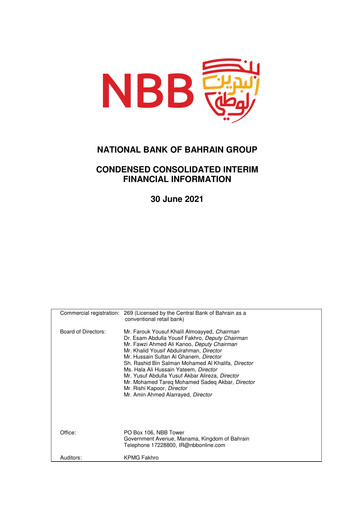 Thumbnail National Bank of Bahrain Half-year Report 2021-h1