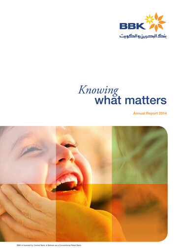 Vorschaubild Bank of Bahrain and Kuwait Jahresbericht 2014