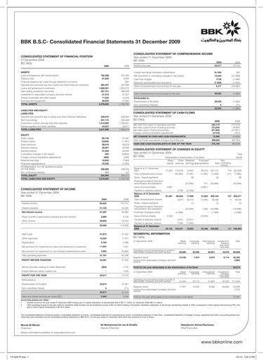 Thumbnail Bank of Bahrain and Kuwait Financial Statement 2009