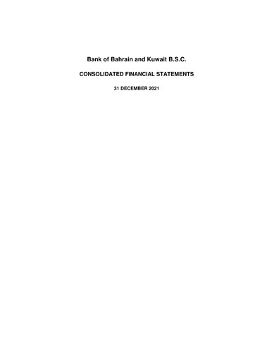 Thumbnail Bank of Bahrain and Kuwait Financial Statement 2021