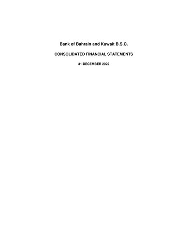 Thumbnail Bank of Bahrain and Kuwait Financial Statement 2022