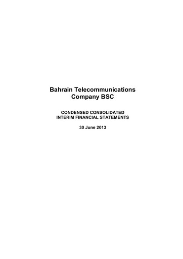 Vorschaubild Batelco (Bahrain Telecommunication Company) Finanzmitteilung 2013-h1