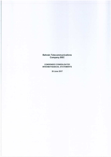 Vorschaubild Batelco (Bahrain Telecommunication Company) Finanzmitteilung 2017-h1