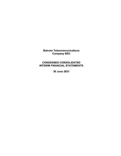Miniature Batelco (Bahrain Telecommunication Company) Rapport semestriel 2021-h1