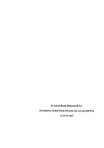 Thumbnail Al Salam Bank Financial Statement 2009-h1