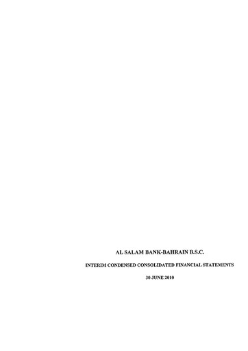 Thumbnail Al Salam Bank Financial Statement 2010-h1