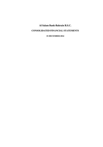 Thumbnail Al Salam Bank Financial Statement 2014