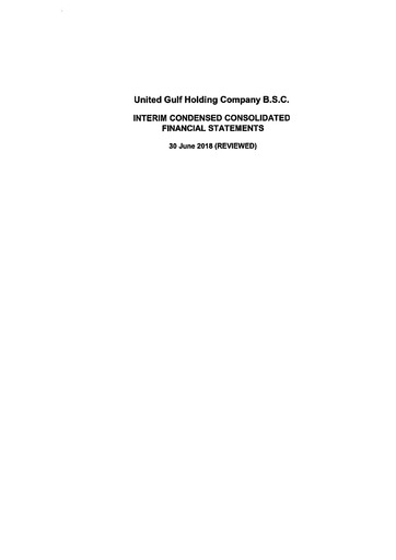 Miniature United Gulf Holding Company Bilan financier 2018-h1
