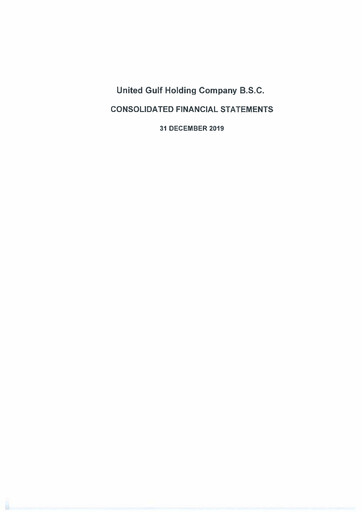 Miniature United Gulf Holding Company Bilan financier 2019
