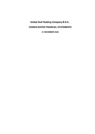 Miniature United Gulf Holding Company Bilan financier 2020